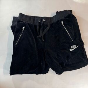 Nike Black "velour"Joggers size Large